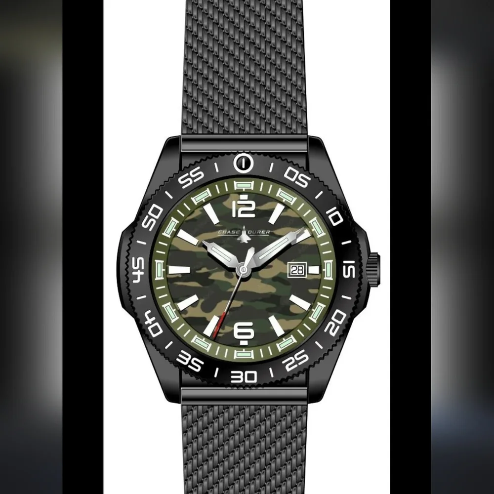 NWT Chase Durer By Invicta Camo Watch Men's Quartz Stainless Steel